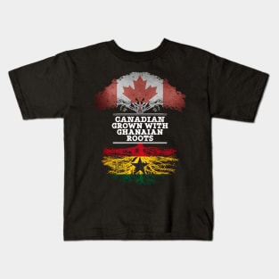 Canadian Grown With Ghanaian Roots - Gift for Ghanaian With Roots From Ghana Kids T-Shirt